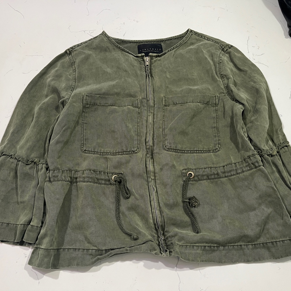 Sanctuary Olive Zip-Up Jacket